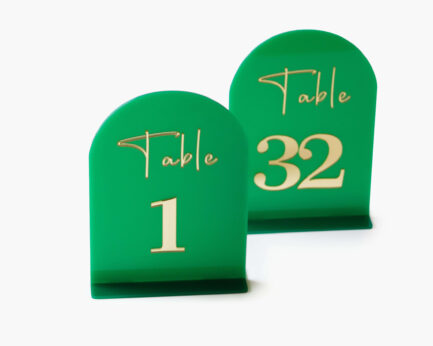 Table Numbers Green