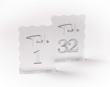 Table Numbers Frosted Silver