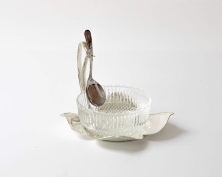 Silver Plated And Crystal Caviar Pot